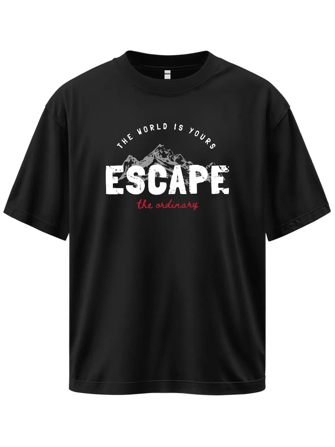 Oversize Adventure Escape Printed Design T-Shirt 1