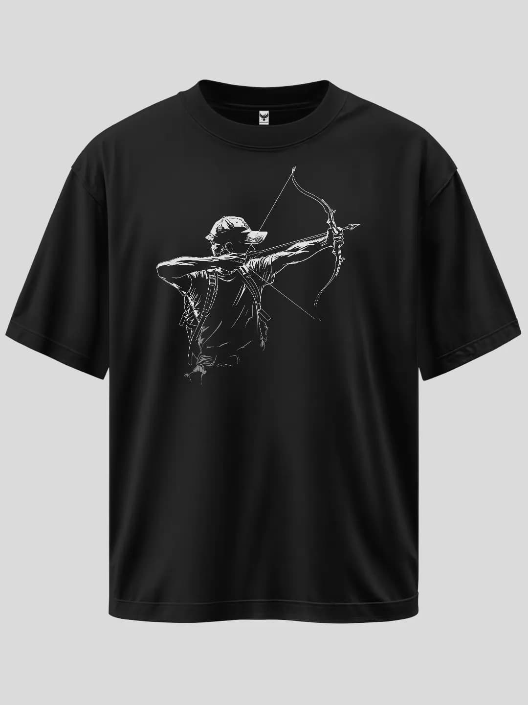 Oversize Arrow Baskılı Tasarım Tişört 1