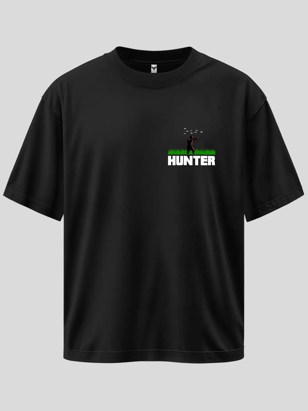 Oversize The Shooting Hunter Arma Baskılı Tasarım Tişört 1
