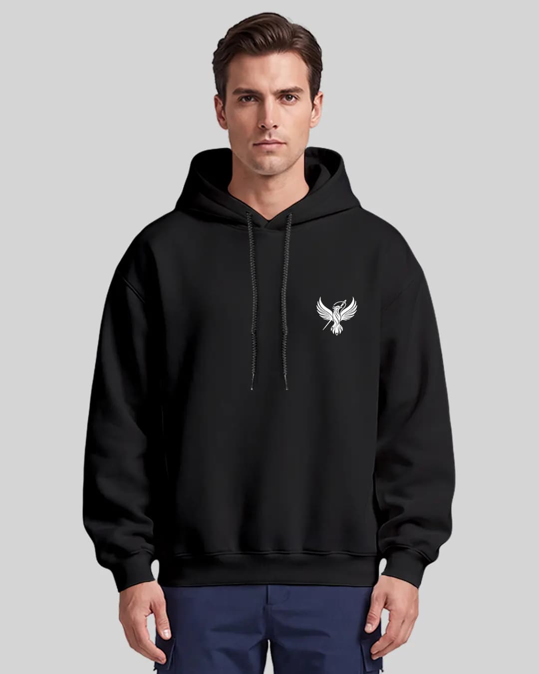 Modaralist Anka Arma Baskılı Oversize Boxy Fit Hoodie 1