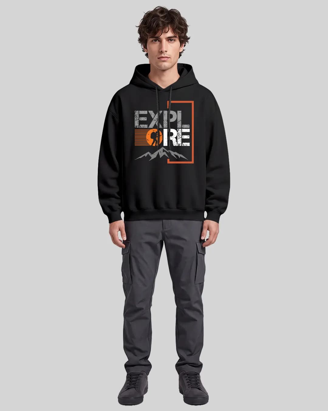 Division Explore Tasarımlı Oversize Boxy Fit Hoodie 1